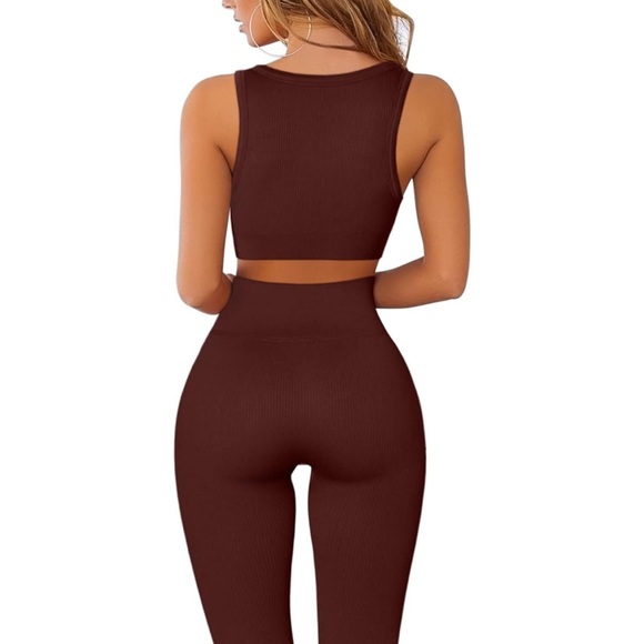 Stylish Rust Two-Piece Set - Picture 2 of 2